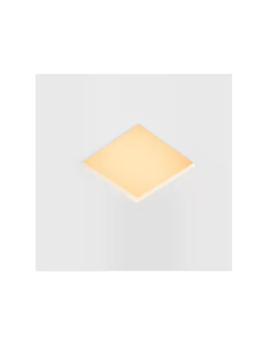 Square GU10 plaster recessed spotlight with glass and adjustable brackets for 9-15mm plasterboard