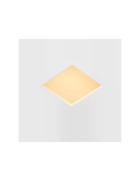 Square GU10 plaster recessed spotlight with glass and adjustable brackets for 9-15mm plasterboard