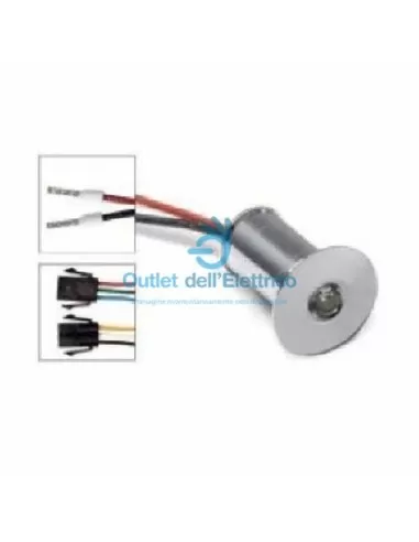 Spot encastré I-led n° 1, rond fixe, 6 LED 2W 500mA, IP40, température de couleur chaude 70°, s//alim 88203n70