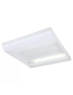 Plafonnier Ltb 160791 tc indi 255, carré, blanc, 2x t