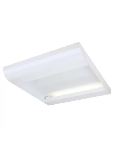 Plafonnier Ltb 160791 tc indi 255, carré, blanc, 2x t
