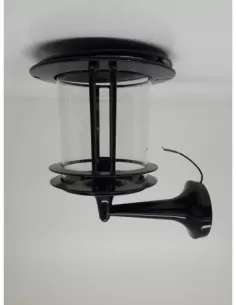 Nobile illum lampada a parete finance verde scuro e27 max 100w diff trasparente ip43