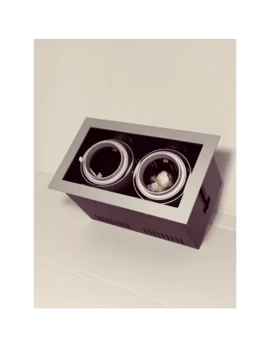 Forma 546675 iluminación micro multigimbal empotrable 2x50w gu5,3 plata