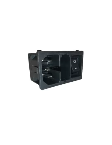 Fiche de panneau Schurter c14 10a 250v noire à enclenchement rapide l n pe km00 1205 11