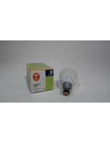 Osram dulux superstar mini globe fluorescent lamp e27//5w 2500°k dssmg5825