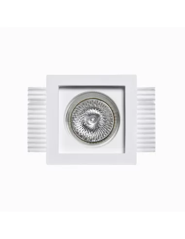 Neoluce 0028 square plaster recessed light without glass 85x85 h30 gu10