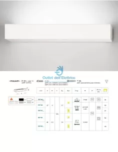 Applique murale Targetti 397624 Net à faisceau unique 32W GX24Q-3 blanche IP40