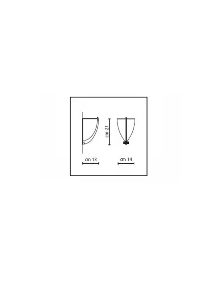 Artemide c224700 vesta e27 aplique gris metalizado