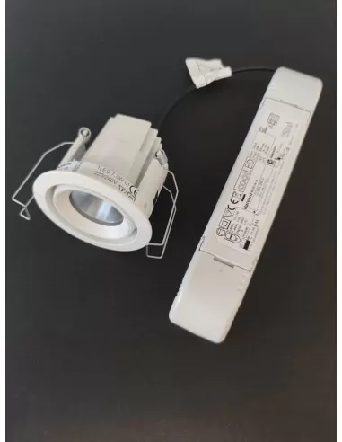 Iguzzini spot encastrable laser blanc cadre orient led 7,3w chaud 3000°k diam 59 moyen 3 p401 701 0
