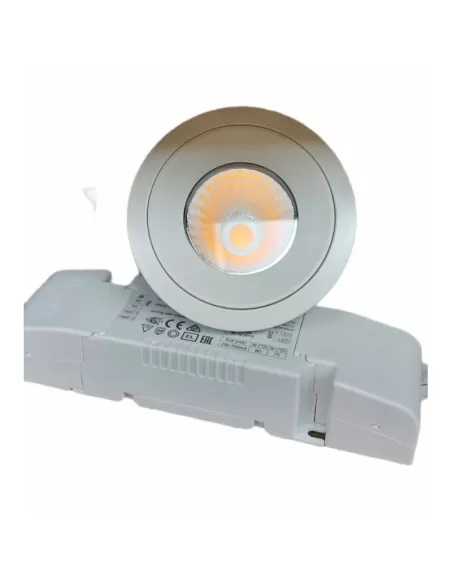 Iguzzini laser faretto bianco incasso fisso fram led 1x10w warm 3000°k diam 75 medium 3 p405 701 0