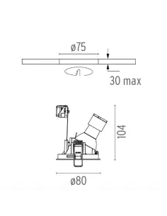 Flos 03 4455 gl rondelle murale easy kap qr-cbc51 50w or 2