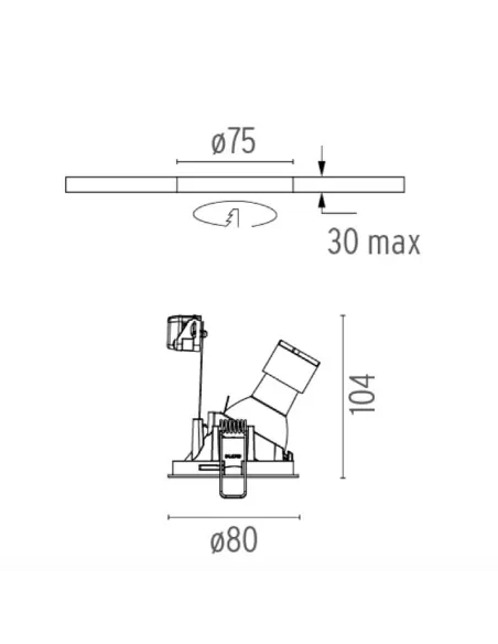 Flos 03 4455 gl easy kap nettoyeur mural qr-cbc51 50w or