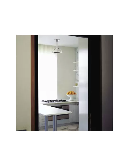 Cini & Nils 531 Gradisoffitto chromé opalescent avec diffuseur cylindrique opale 1x150w r7s