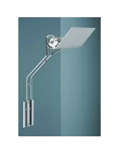 Applique murale Fontana arte 2799//300 chromée calle 230 W R7S 230 V H45 avec 2 verres transparents