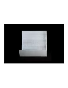 Fontana arte diamond wall lamp in aluminum 1x160w r7s tempered printed glass