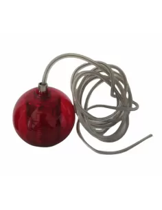 De Majo Gemma SparesferaCrist Red w//E27 Chrome Lamp Holder Cable