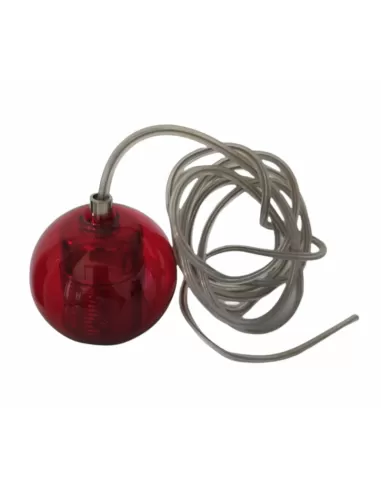 De Majo Gemma SparesferaCrist Rot mit E27 Chrom-Lampenfassungskabel