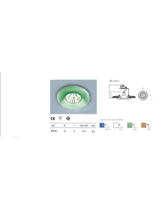 Nobile 4117//axz fester dichroitischer Einbaustrahler 50 mm