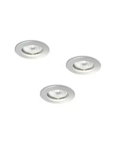 Fosnova 0643 sirio recessed kit 3x3w pw white led gray spotlights without power supply