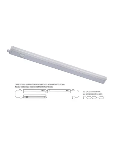Éclairage Bot YGS042B S-flat LED 288 mm 4 W 3000 K