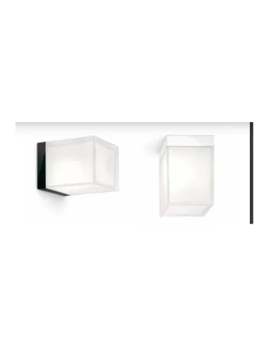 Targetti 401419 plafonnier espace 2x42w gx24q-4 verre satiné gris ip40