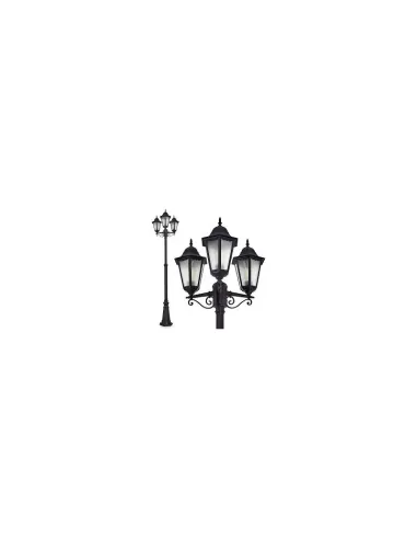 Medium square three-light street lamp