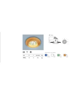 Spot encastrable fixe dichroïque Nobile 4116//ve 50 mm