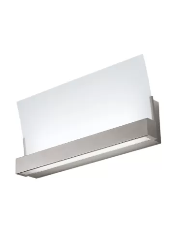 Leucos 0705189173631 sail 40 wall 2x24w 2g11 satin white glass titanium frame
