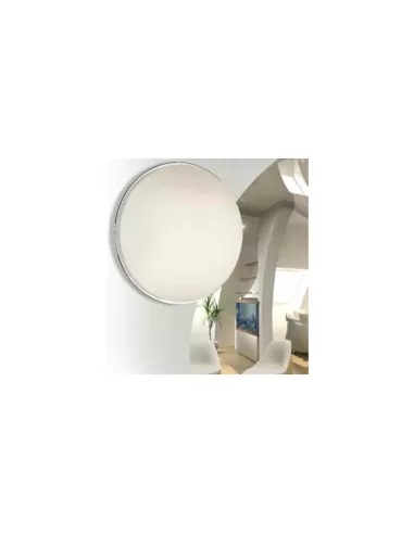 Sun plafoniera e27 40w vetro opale cromo