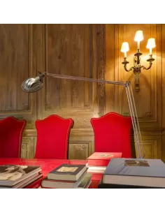 Lampe de table Luceplan d12elpi berenice 35w 12v gy6,35 argent sans réflecteur