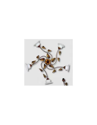 Plafonnier Ducato doré 5 lumières e14 c