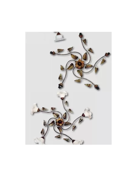 Plafonnier Ducato doré 5 lumières e14 c