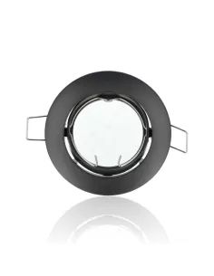 Verstellbarer runder Einbaustrahler, 70-mm-Loch GU10 mattschwarz