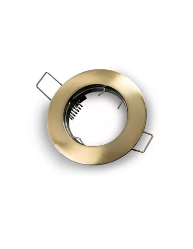 Spot encastré rond fixe avec trou de 60 mm, portail en or satiné