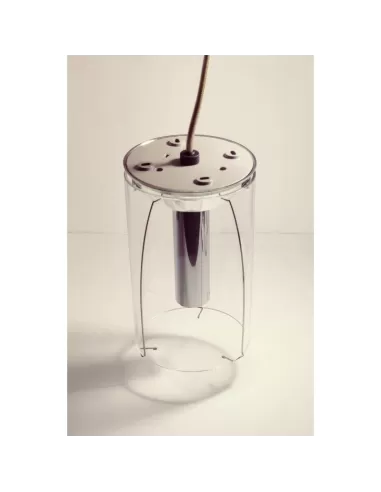 Nemo Cassina-P Down-Susp 75W Gu10 CR avec cylindre en verre transparent