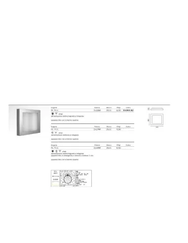 Martini 31053 82 plafoniera aurelia 2x24w 2g11 schermo o