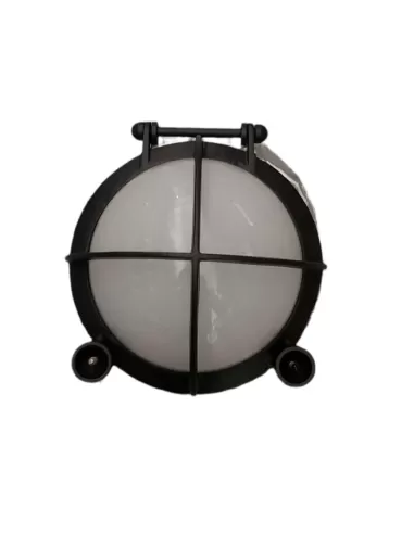 Bega 1119 black wall lamp with double grid TC-D 7W