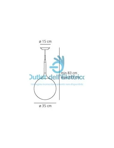 Artemide 1052010a/1 Ersatz für Castore 350 Aufhängung