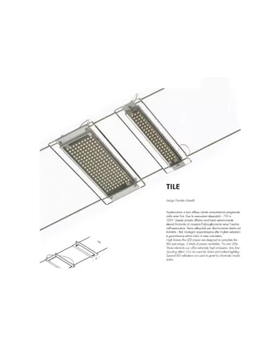 Système de carrelage haute tension 41405, module led 20w 24vdc s//alim ww 730