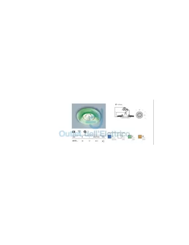 Nobile 4117//am spot encastrable fixe dicr 50mm couleur ambre
