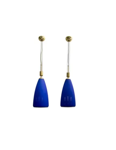 Lamiprogetti 5032-s2 -asia s2-sosp 2xe27 diffuseurs en verre bleu