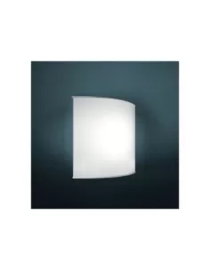 Applique murale Fontana arte 3028vst, blanc simple, 1 x 11 W, 2 g11, verre imprimé incurvé