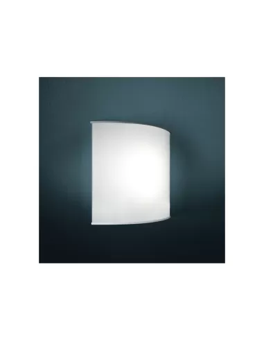 Applique murale Fontana arte 3028vst, blanc simple, 1 x 11 W, 2 g11, verre imprimé incurvé