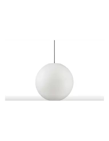 Fontana arte 5102//1an suspension tige rigide en aluminium avec sphère blanche opale d 30