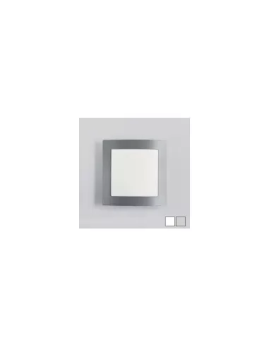 Trois luminaires carrés A434 32 es et 2 x 18 W 2G11 en aluminium blanc