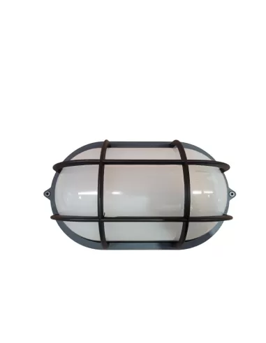Drop lighting 4598ne vandal-proof oval marine 2x9w with black grille