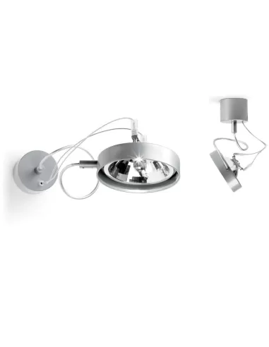 Applique murale filaire Inside 36052100, 1xqr111 75w gris transf incl 48002083