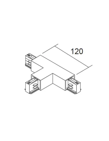 Ivela 7656-10-w30 right ground cond t-joint 850 black