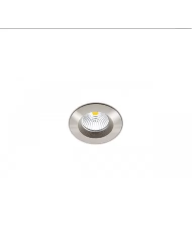 Arkos 37ns, trou rond encastré fixe en nickel satiné, 62 GU5.3 12 V