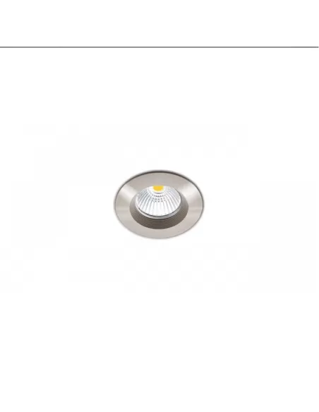 Arkos 37ns, trou rond encastré fixe en nickel satiné, 62 GU5.3 12 V